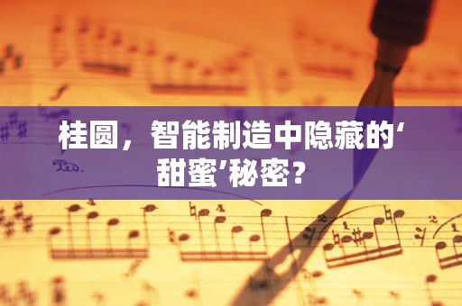 桂圆，智能制造中隐藏的‘甜蜜’秘密？