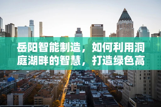 岳阳智能制造，如何利用洞庭湖畔的智慧，打造绿色高效的产业升级新路径？