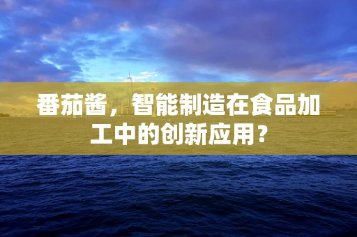 番茄酱，智能制造在食品加工中的创新应用？