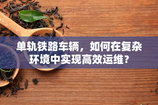单轨铁路车辆，如何在复杂环境中实现高效运维？