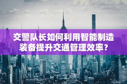 交警队长如何利用智能制造装备提升交通管理效率？